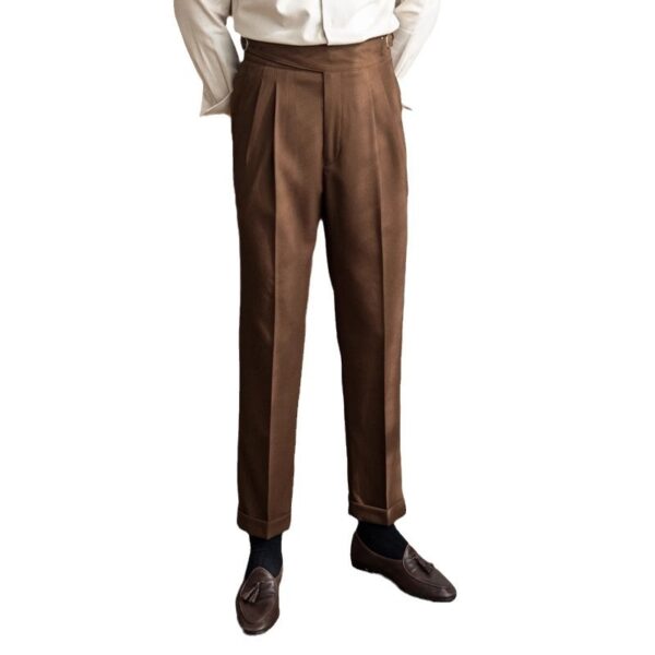 High Waist Straight Long Pants British Men's Casual All-matching Suit Pants - Image 7