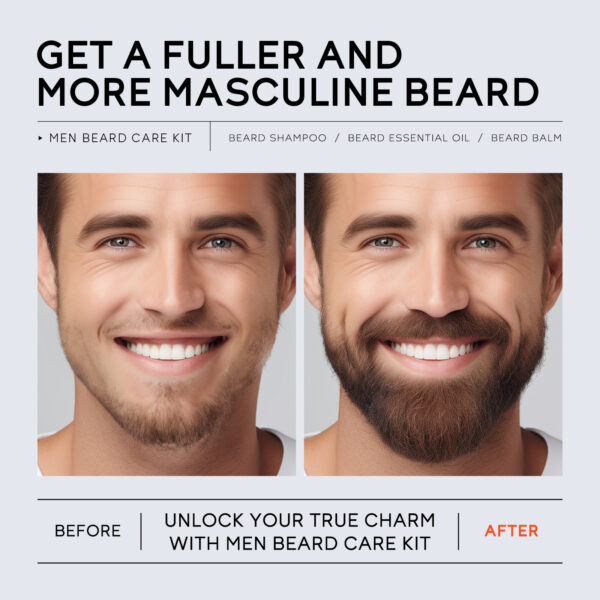 Men's Beard Care Suit 3-piece Set - Image 2