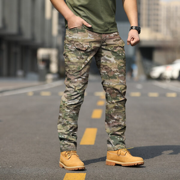 Tactical Pants Plaid Fabric IX9 City Military Fans Multi-pocket Overalls - Image 10