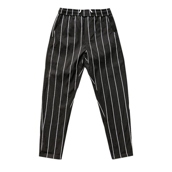 Striped Casual Slim Fit Spring And Autumn Ankle-length Pants Slimming - Image 5