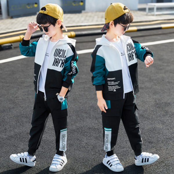 Boys Spring Clothing Sports Jacket Trousers Suit - Image 8