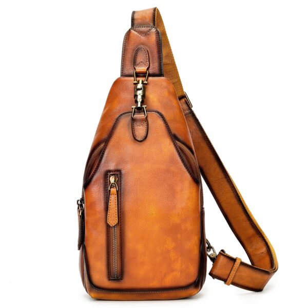 Retro Cattlehide Leather Fashion Multifunctional Leisure Bag - Image 2