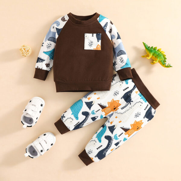 Cute Animal Cartoon Autumn Long-sleeved Suit - Image 4