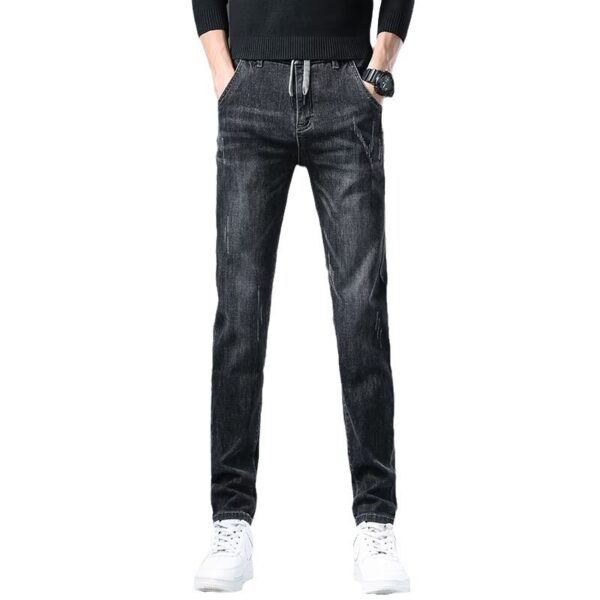 Jeans Men's Straight Loose Elastic All-matching Long Pants - Image 5