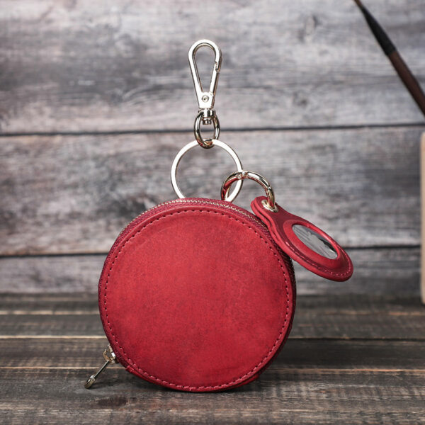 First Layer Cowhide Zipper Coin Purse Fashion