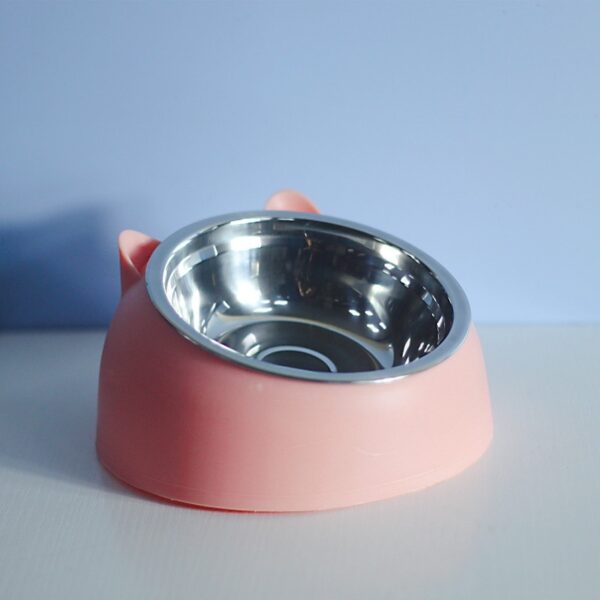 Stainless Steel Dog Bowl Double Bowl Cervical Protection Oblique Mouth Hot Pet Food Basin Supplies - Image 9