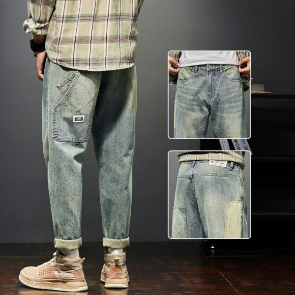 Men's Fashion Casual Workwear Straight Jeans - Image 9