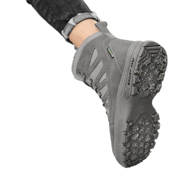 Fur Integrated Fleece-lined Warm High Cotton-padded Shoes Men - Image 2