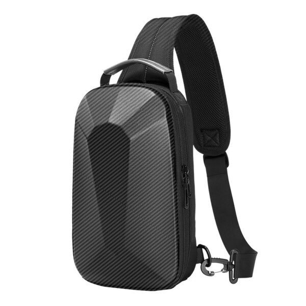 Men's Shoulder Messenger Multi-functional Fashion Leisure Crossbody Hard Shell Chest Bag - Image 3