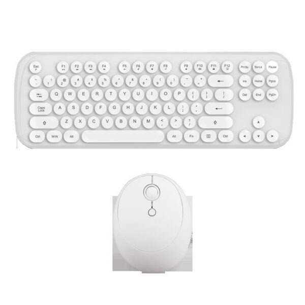 Wireless Keyboard And Mouse Set Girls Color Retro - Image 2