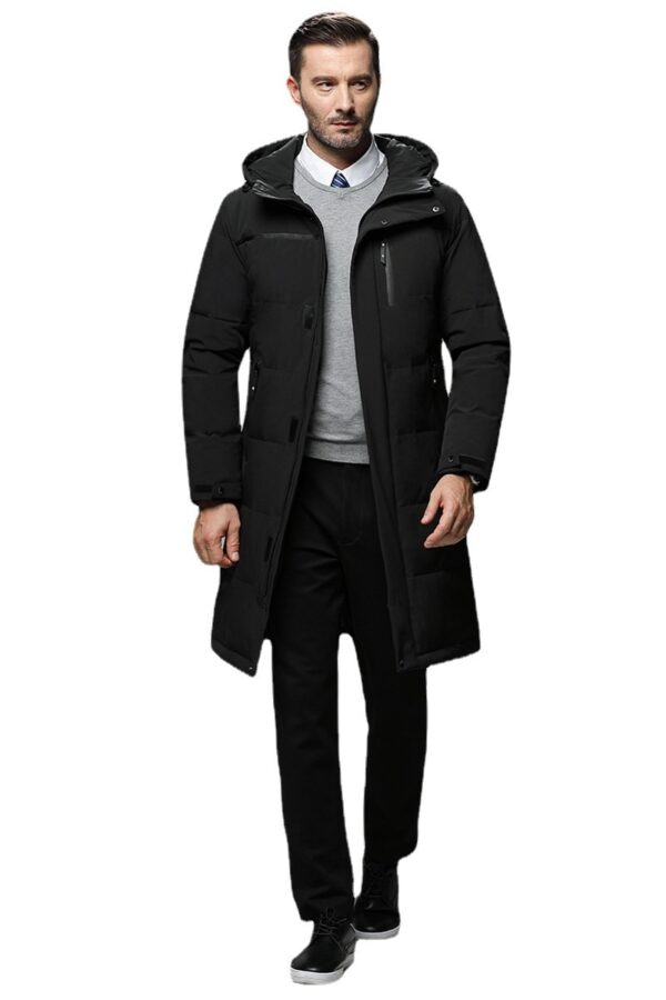 New Down Jacket Men's Mid-length Winter Thick Coat - Image 5